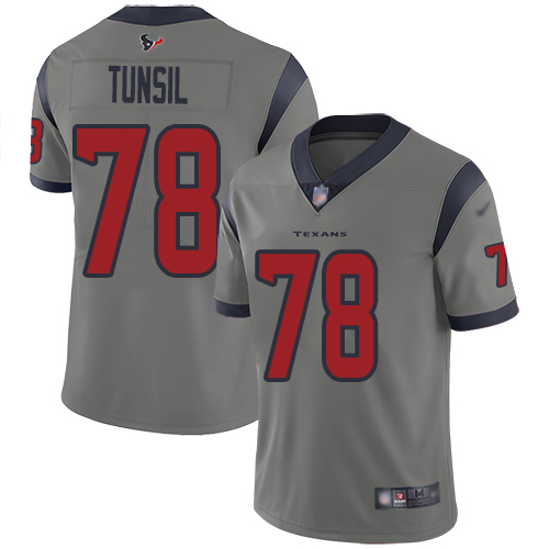 Houston Texans Limited Gray Men Laremy Tunsil Jersey NFL Football #78 Inverted Legend